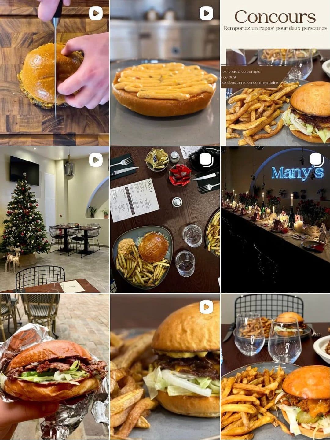 Feed Instagram de Many's avant l'accompagnement : photos au téléphone, lumières et cadrages hétérogènes.